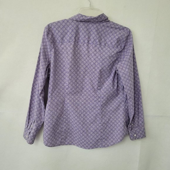 Eddie Bauer Shirt Womens PL Wrinkle‎ Free Shaped Fit Long Sleeve Button Up - Picture 7 of 11